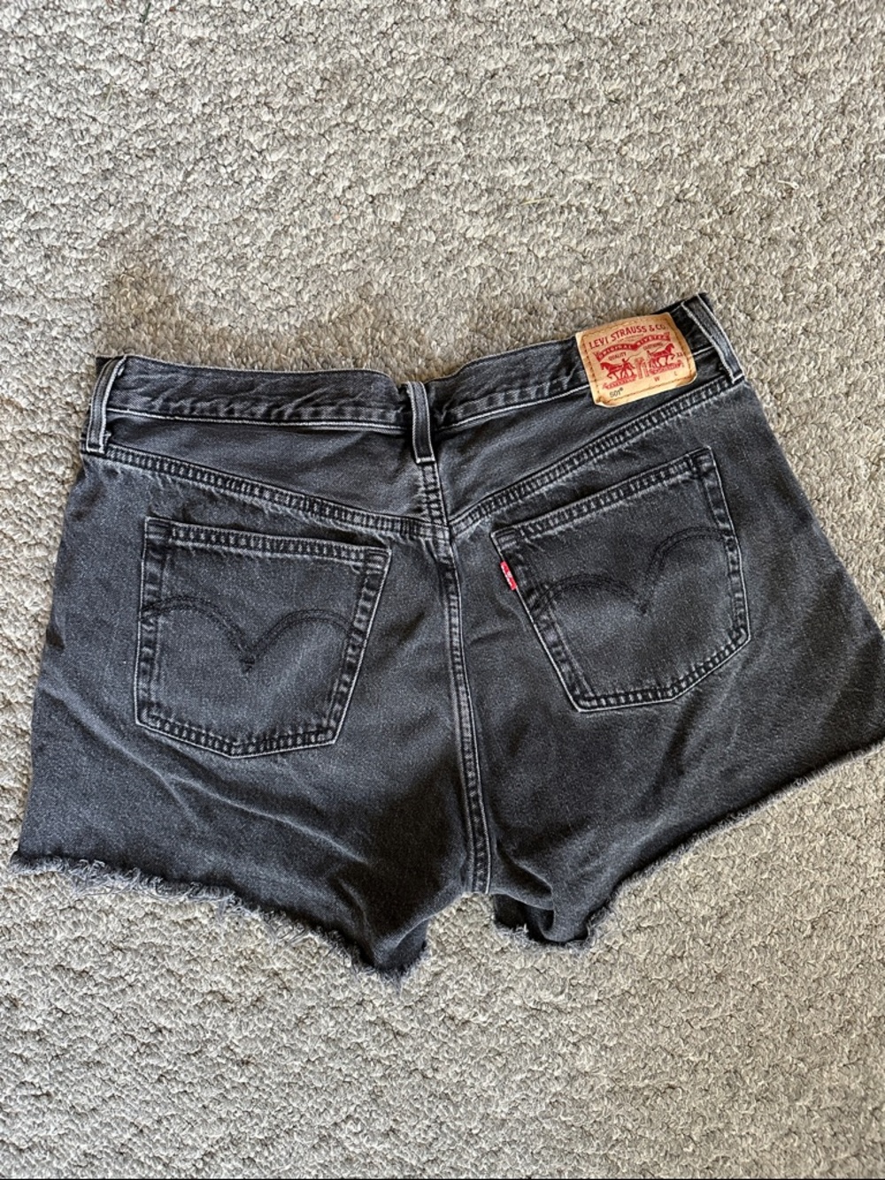 Levi’s Black Denim Cutoff Shorts - Picture 5 of 8